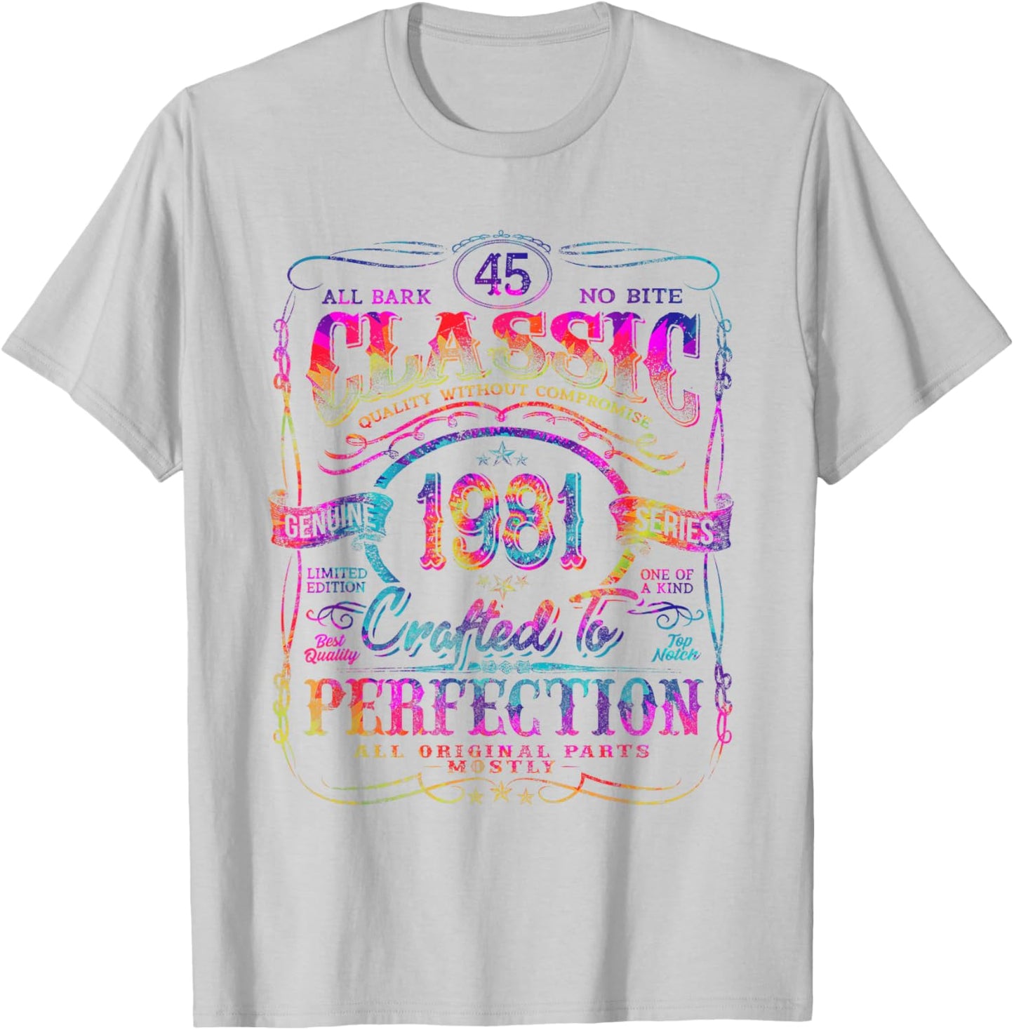 Vintage 1981 Limited Edition Shirt 45 Year Old 45th Birthday T-Shirt - T-Shirt | Ash