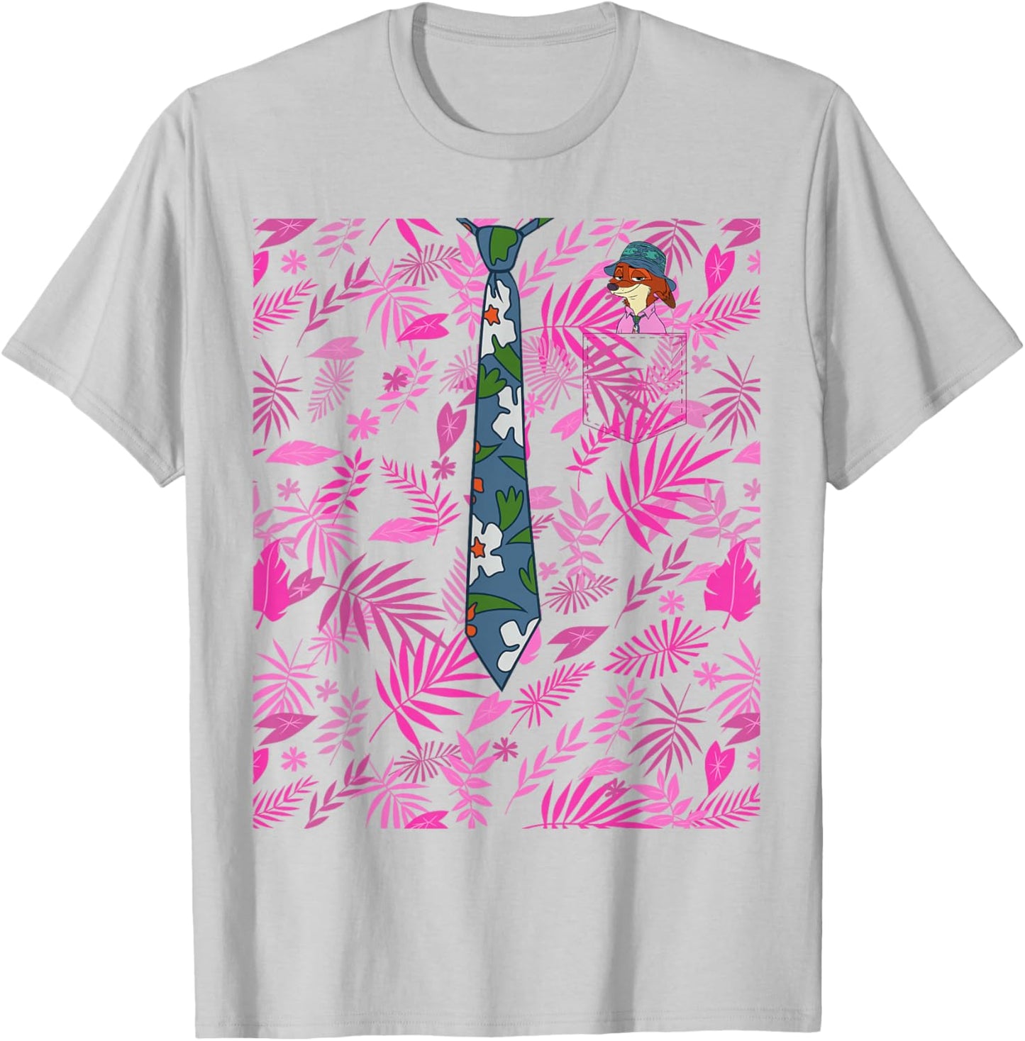 Disney Zootopia 2 Nick Wilde Shirt and Tie Halloween Costume T-Shirt - T-Shirt | Ash