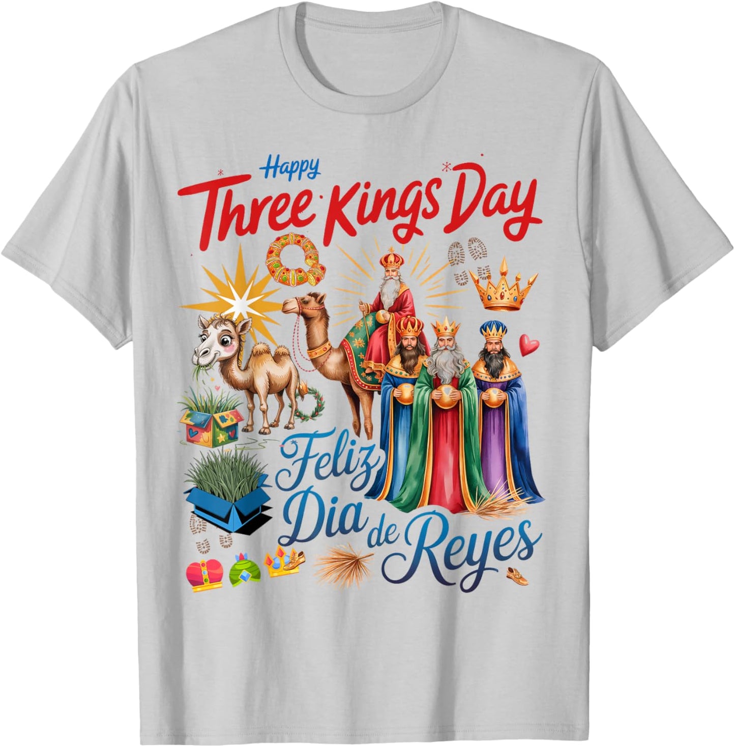 Three Kings Day Costume Idea for Kids & Día De Los Reyes T-Shirt - T-Shirt | Ash