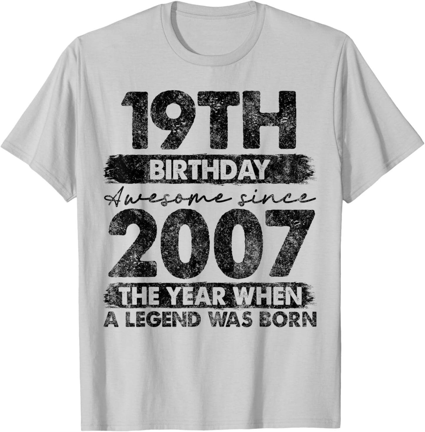 19 Year Old Gifts Vintage 2007 Limited Edition 19th Birthday T-Shirt - T-Shirt | Ash