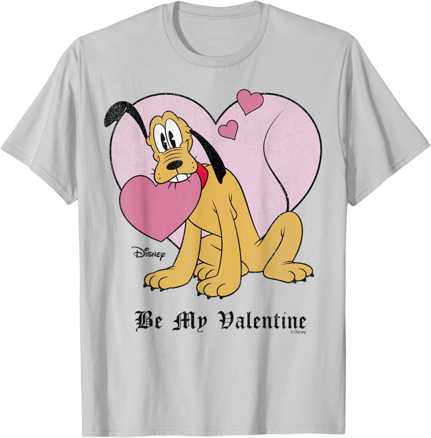 Disney Mickey and Friends Pluto Sweetheart Valentines Retro T-Shirt - T-Shirt | Ash