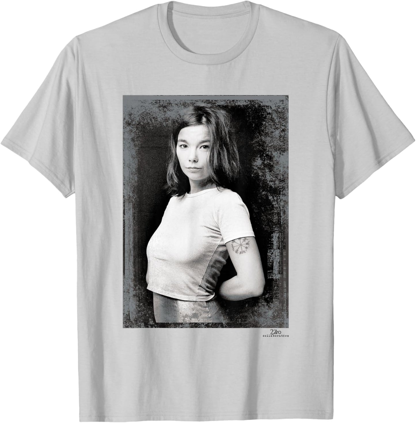 Bjork Debut Tour Era Portrait by Phil Nicholls T-Shirt - T-Shirt | Ash