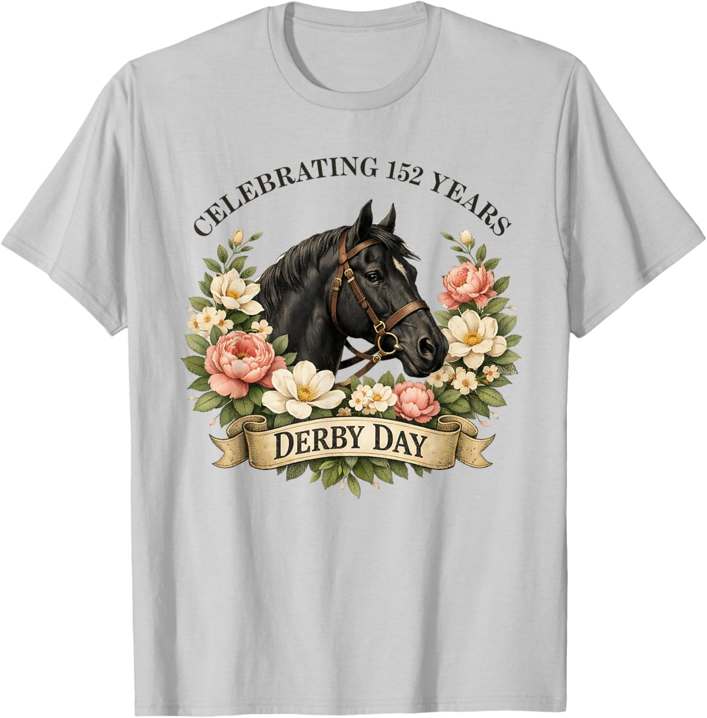 Celebrating 152 Years KY Derby Day Men Vintage T-Shirt - T-Shirt | Ash
