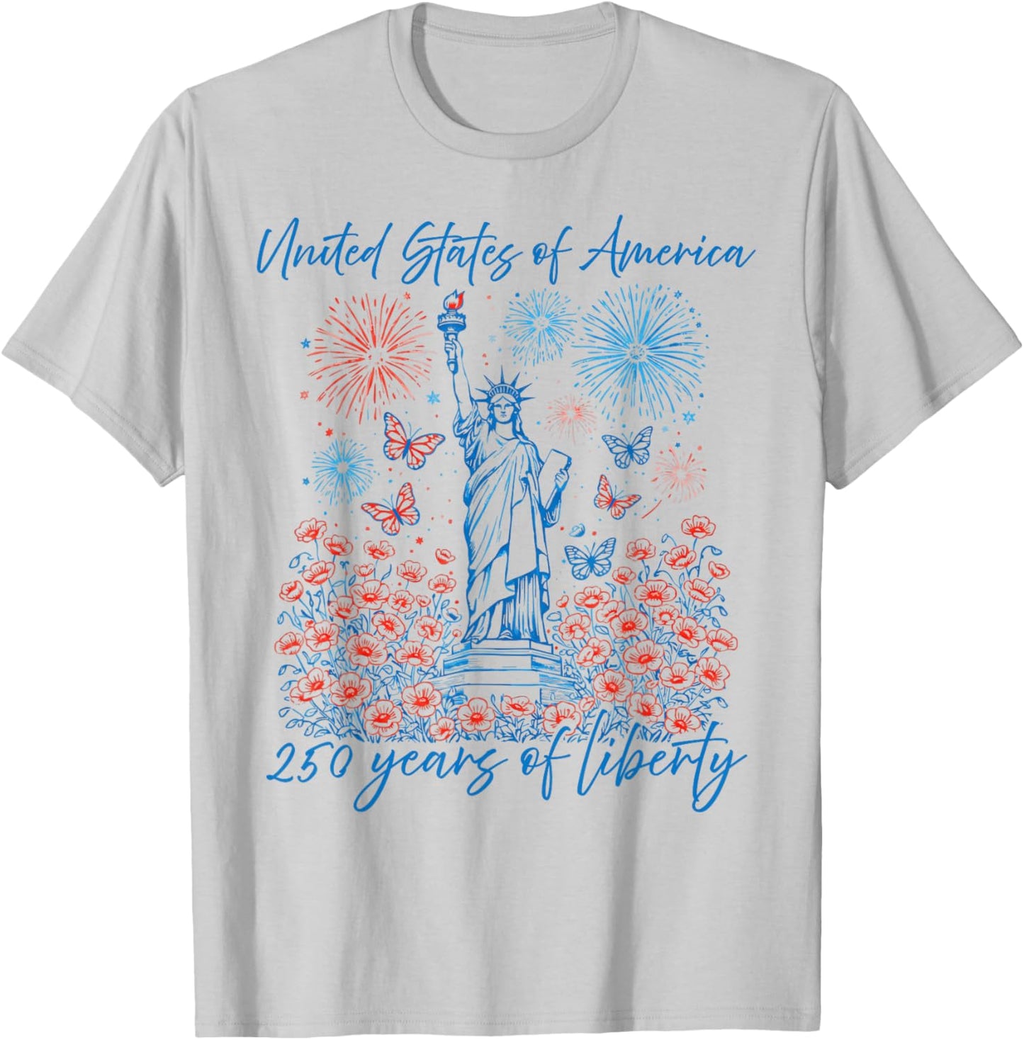United States of America 250 Years of Liberty Women T-Shirt - T-Shirt | Ash