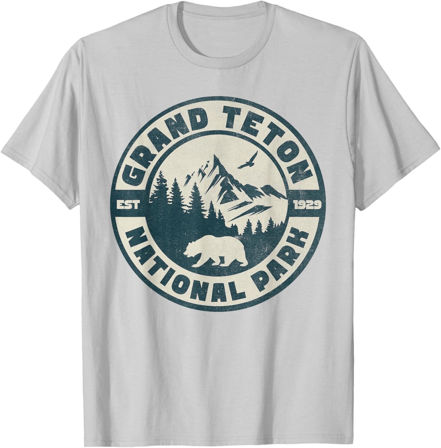 Grand Teton National Park T-Shirt - T-Shirt | Ash