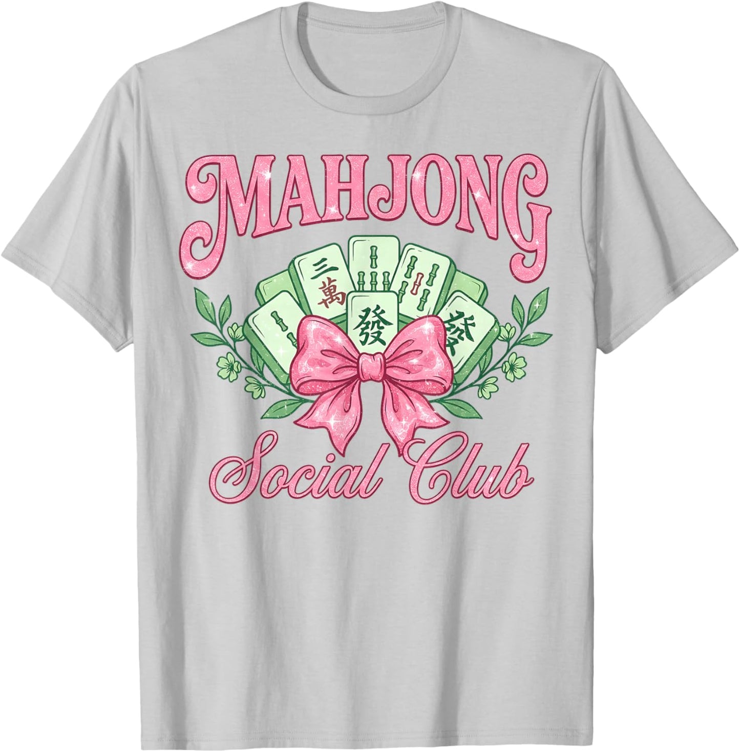 Mahjong Social Club Mahjong Love Playing Chinese Game T-Shirt - T-Shirt | Ash