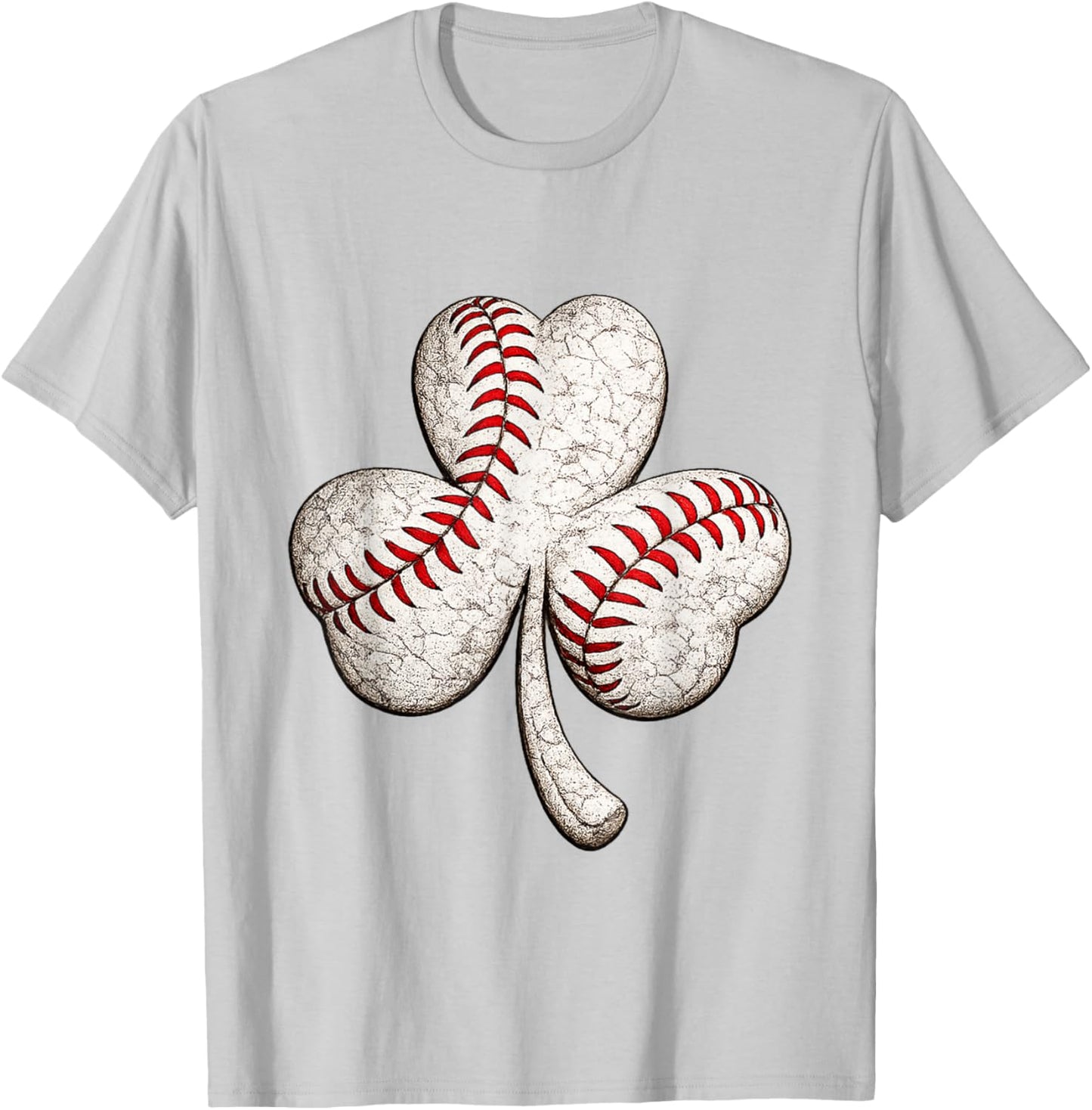 Baseball Shamrock St Patricks Day for Boys Girls Men Women T-Shirt - T-Shirt | Ash