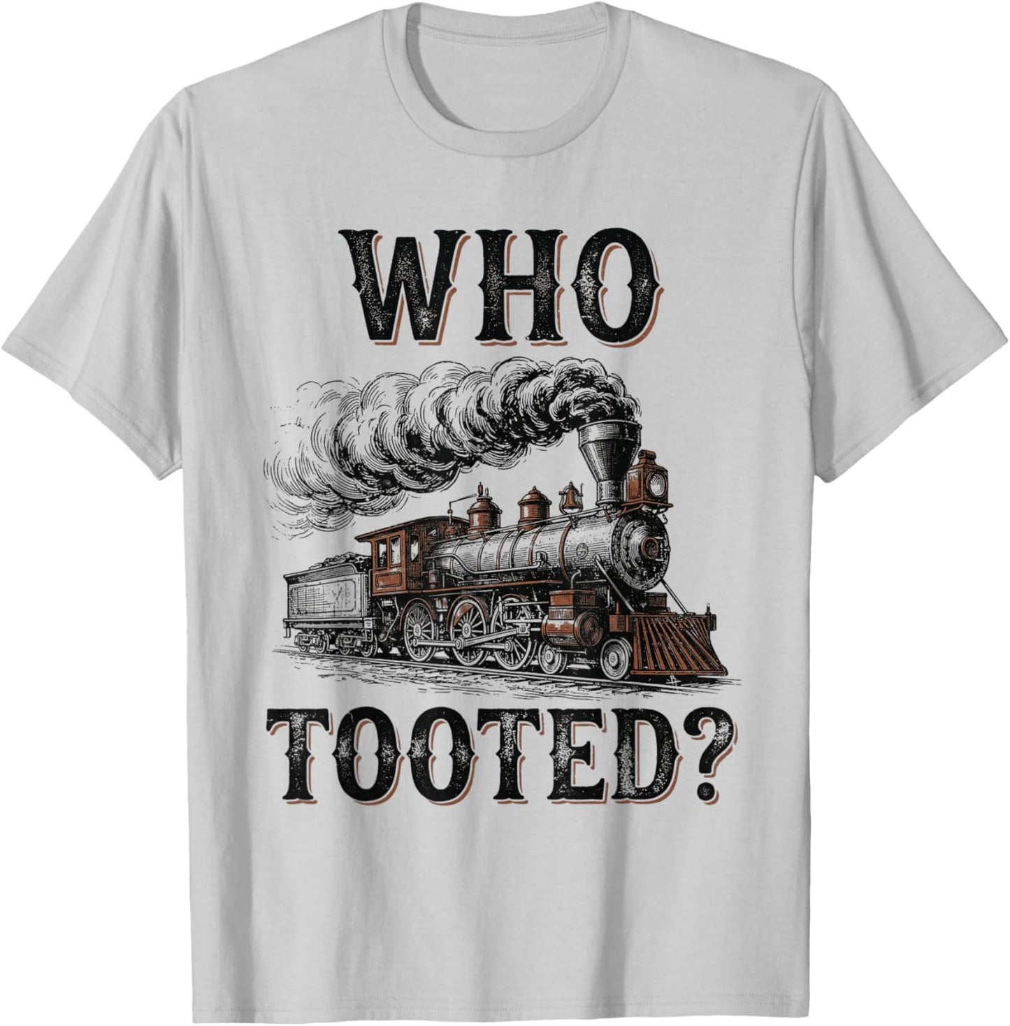 Who Tooted Funny Locomotive Train Lover Toddler Boys Kids T-Shirt - T-Shirt | Ash