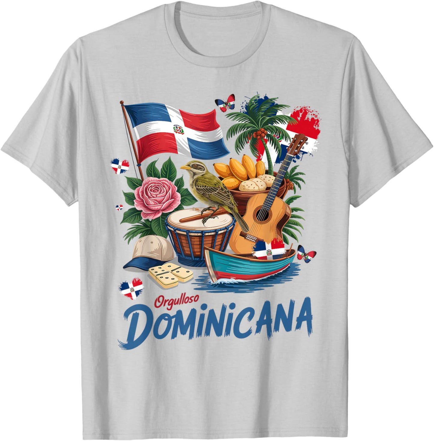 Dominicana Costume Idea for Kids Dominican Republic Flag T-Shirt - T-Shirt | Ash