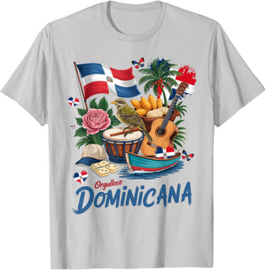 Dominicana Costume Idea for Kids Dominican Republic Flag T-Shirt - T-Shirt | Ash