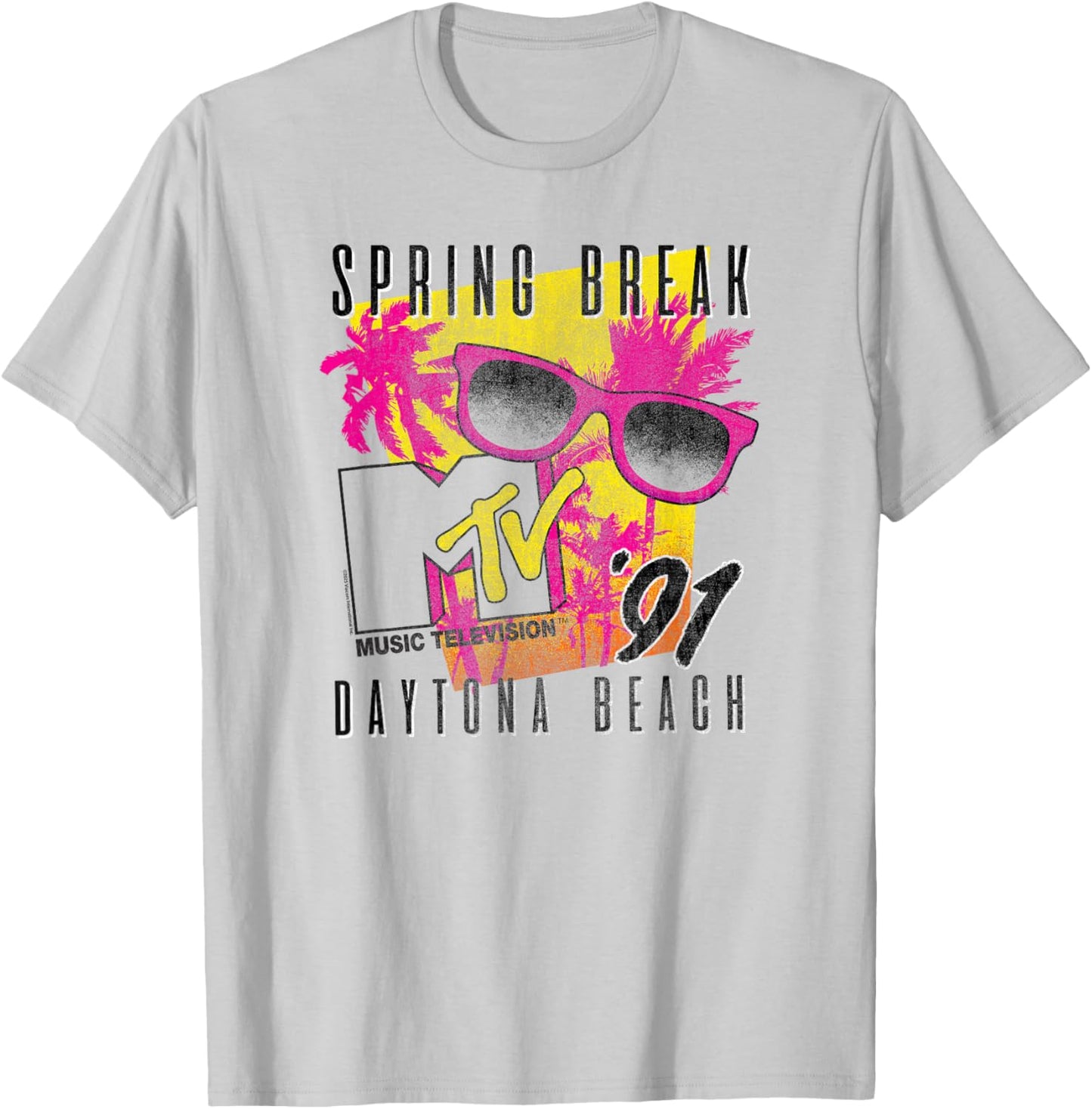 MTV Spring Break Retro Daytona Beach Shades Vintage TV T-Shirt - T-Shirt | Ash