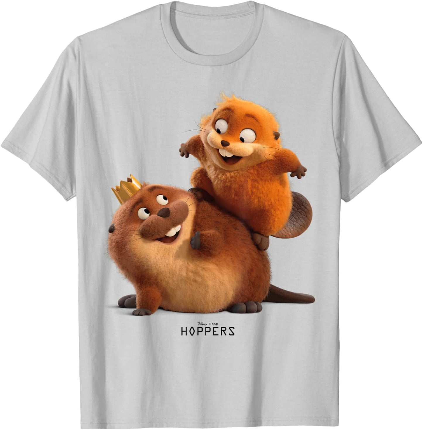 Disney Pixar Hoppers King George and Mabel Playing Together T-Shirt - T-Shirt | Ash