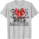 100 Days Smarter Coquette Bow Dalmatian Dog Teachers Kids T-Shirt - T-Shirt | Ash