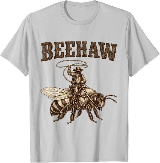 Beehaw Vintage Bee-Wrangler Cute Beekeeper Cowboy Bee Youth T-Shirt - T-Shirt | Ash