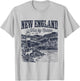 Vintage New England Wild by Nature East Coast T-Shirt - T-Shirt | Ash
