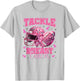 Tackle Breast Cancer Awareness Football Pink Out Cheer T-Shirt - T-Shirt | Ash