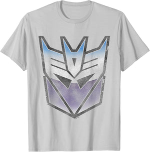 Transformers Distressed Decepticon Sigil T-Shirt - T-Shirt | Ash