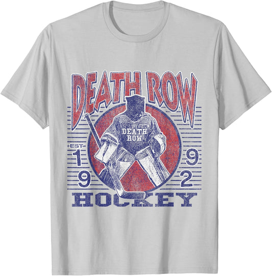 Official Death Row Records Athletics Hockey T-Shirt - T-Shirt | Ash