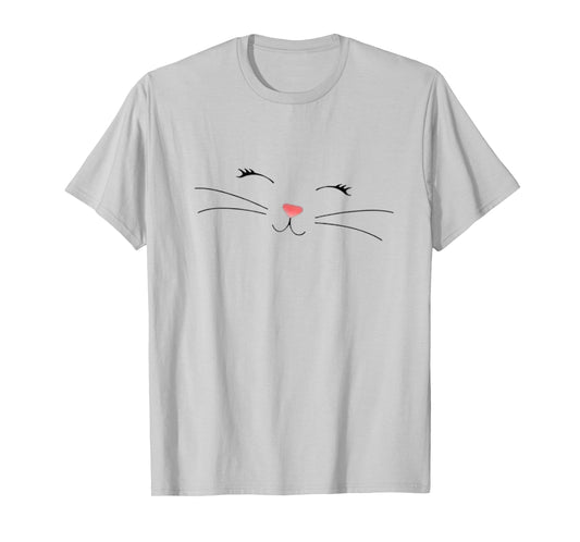 Cute Cat Face Nose & Whiskers – Kitty Design for Cat Lovers T-Shirt
