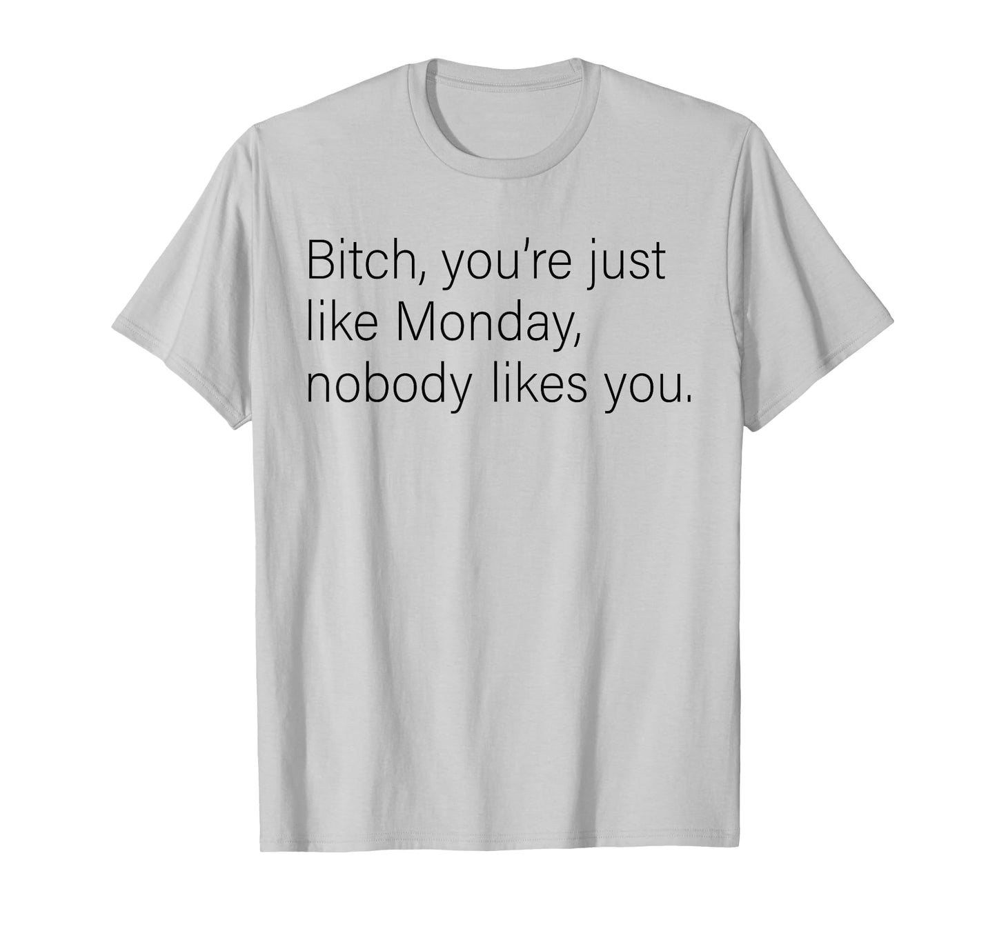 Bitch You're Just Like Monday Nobody Likes You Funny Saying T-Shirt