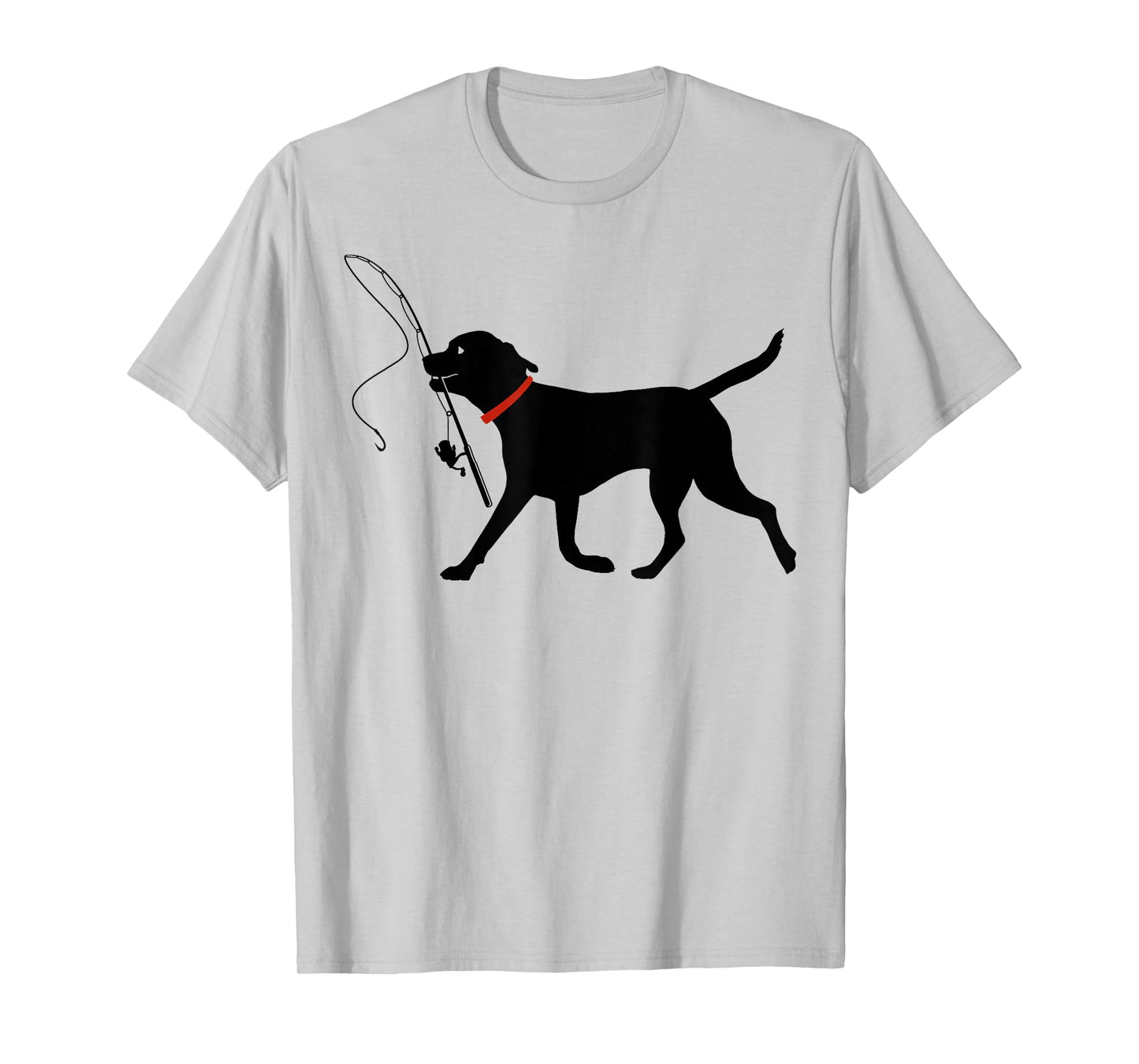 Labrador Retriever Running Fly Fishing Black Lab Dog T-Shirt
