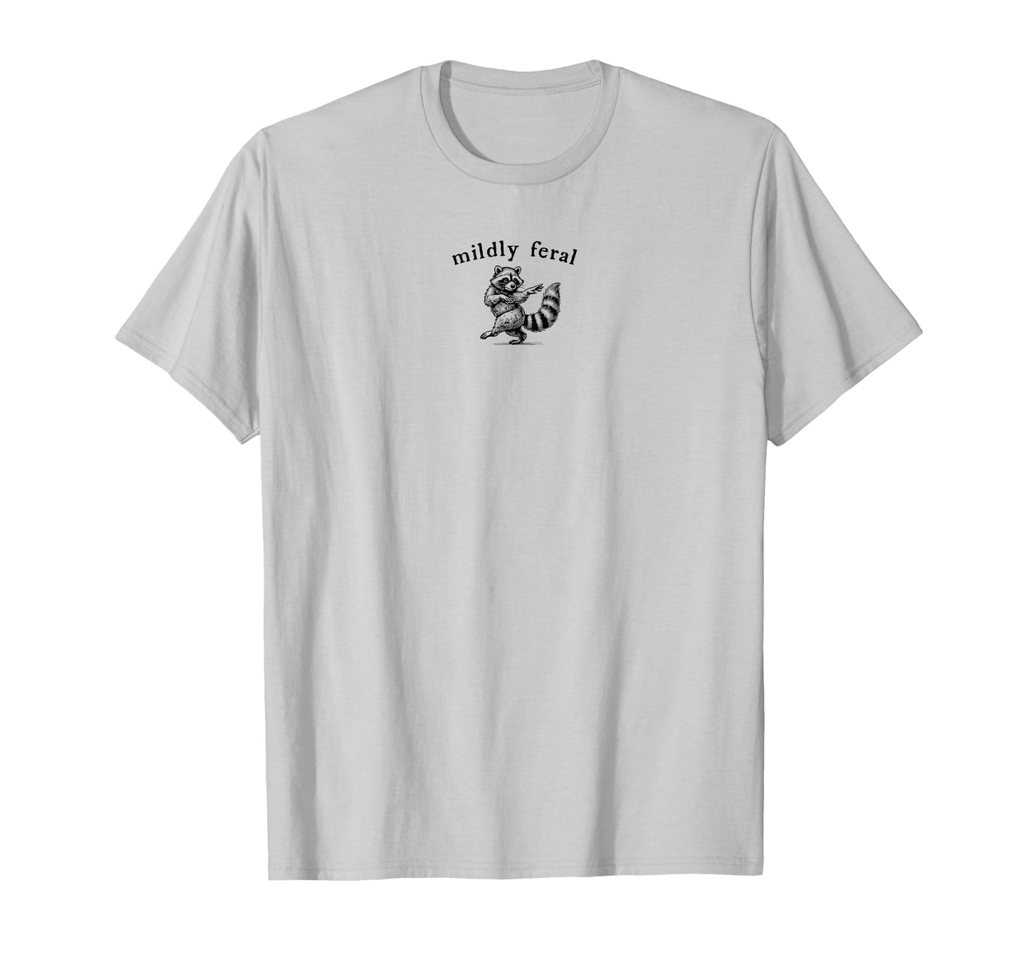Retro Vintage Mildly Feral Raccoon Funny T-Shirt