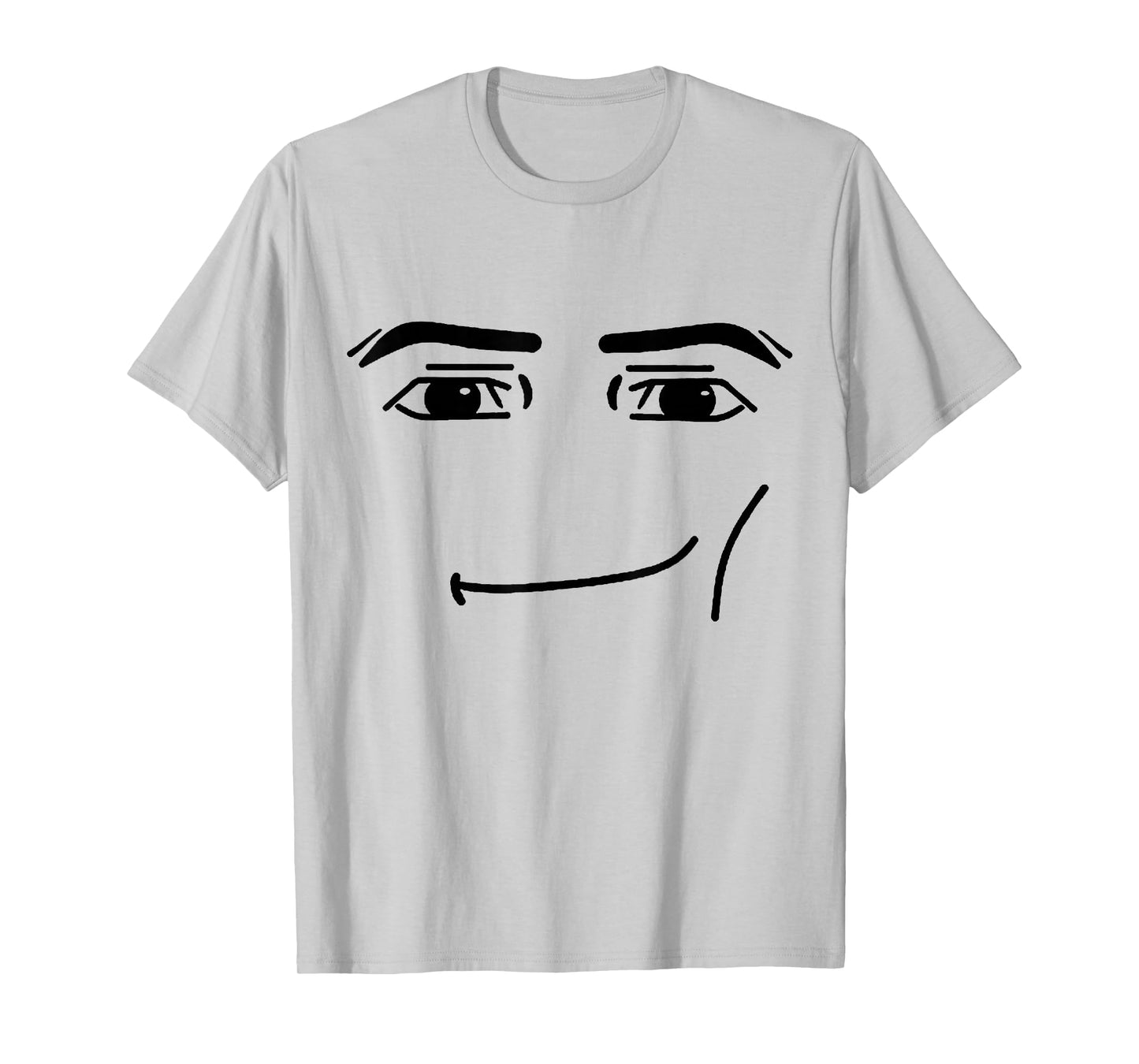 Smirk Face Meme Raised Eyebrow Minimal Line Art T-Shirt