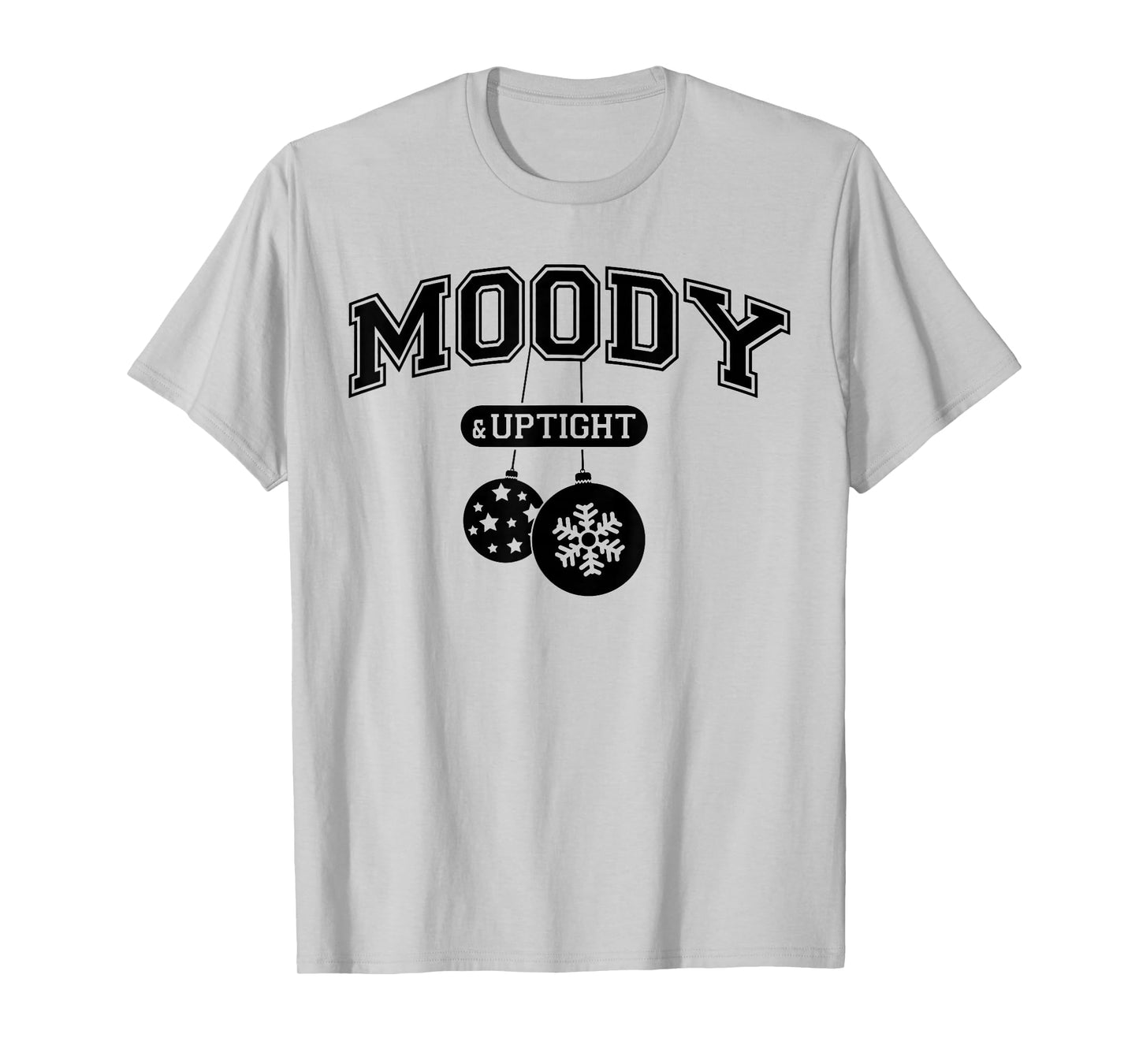 Moody and Uptight Merry and Xmas Bright Matching Couple T-Shirt