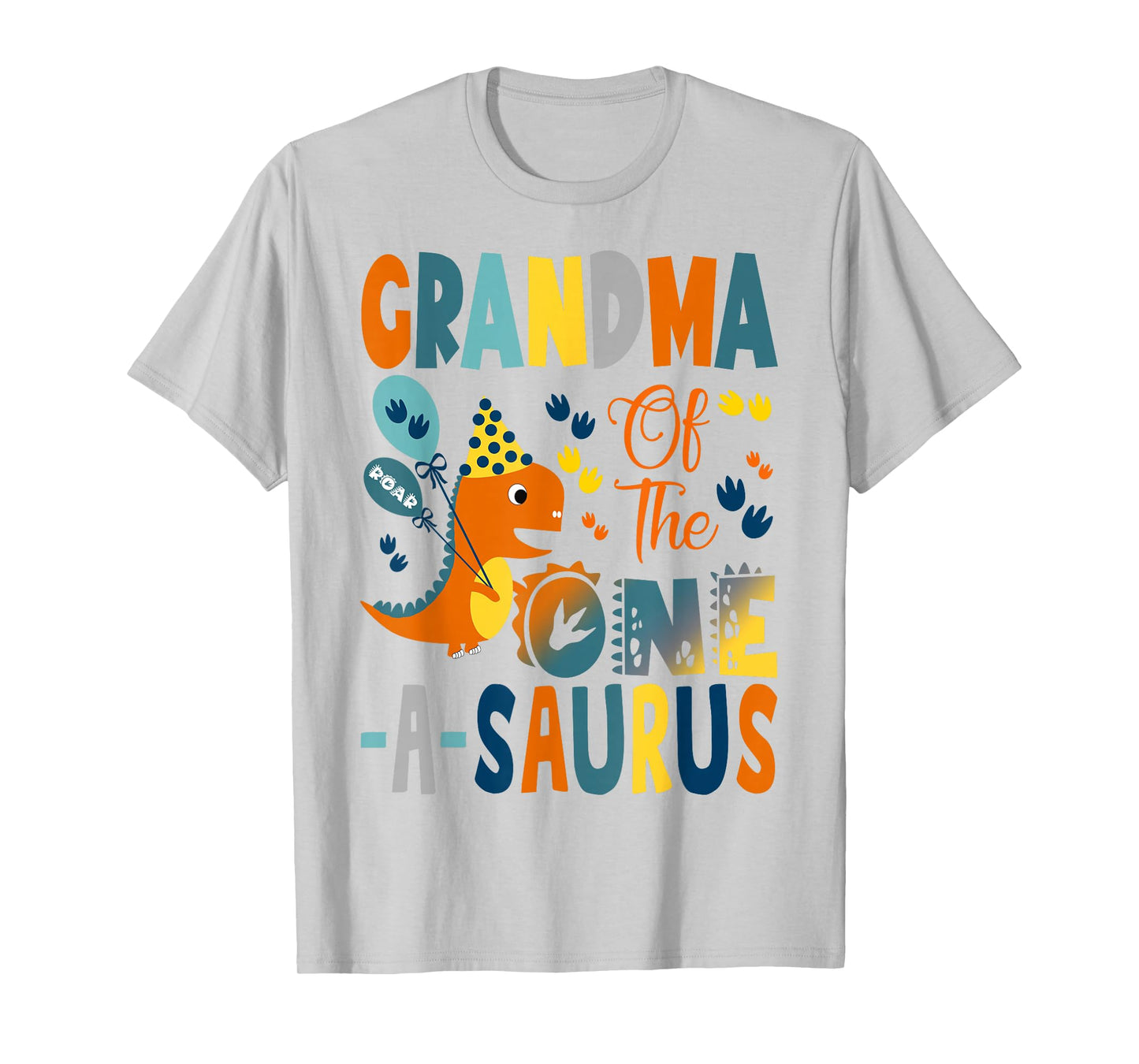 Grandma of The One-A-Saurus 1st Birthday Boy Dinosaur T-Shirt