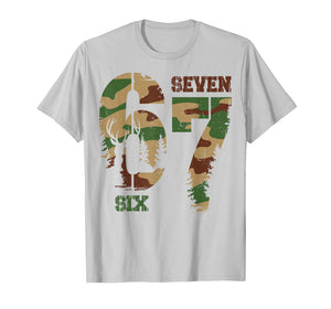 67 Six Seven Meme Camo Deer Hunting Gift for Boys Men Hunter T-Shirt