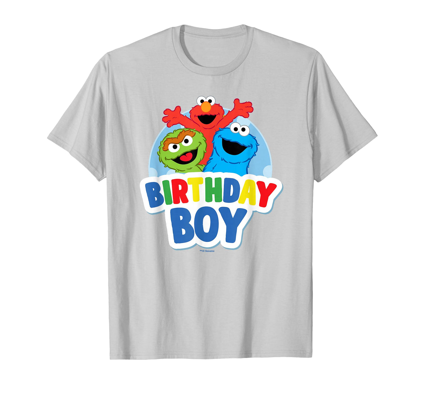 Sesame Street Elmo Oscar Cookie Monster Birthday Boy T-Shirt