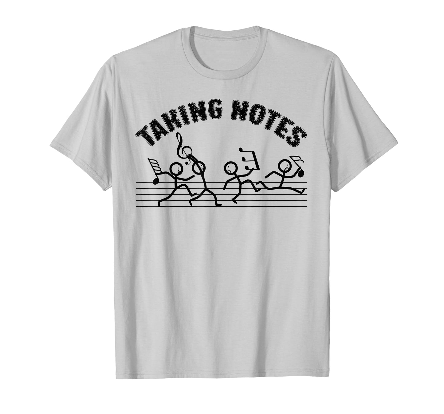 Funny Music Teacher Taking Notes Musical Clef Musician Pun T-Shirt