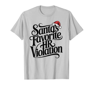 Vintage Sarcastic Retro HR Violation Christmas Office Ironic T-Shirt