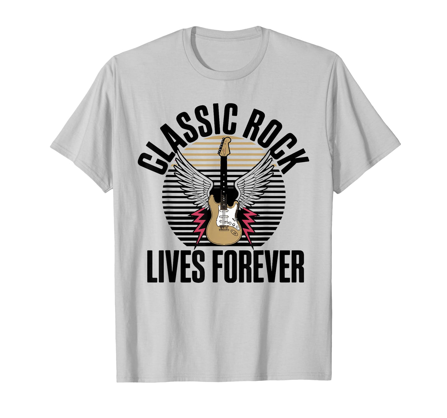 Classic Rock Lives Forever Guitar Wings T-Shirt