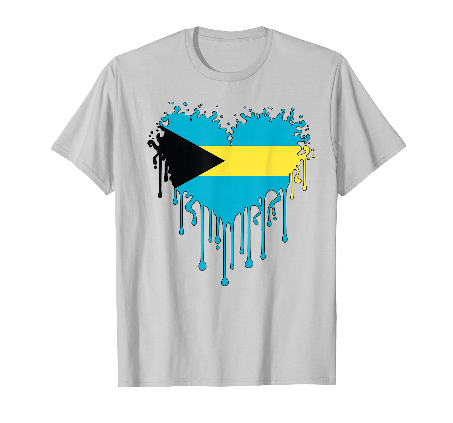 Proud Bahamas Heart Nassau Bahamian Flag Family Vacation T-Shirt