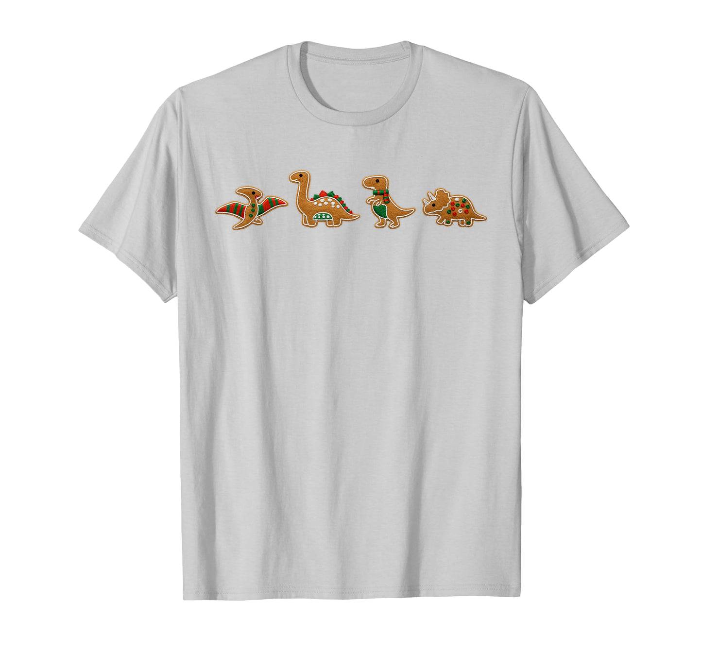 Gingerbread Costume Dinosaur Christmas Cookie Baking Baker T-Shirt