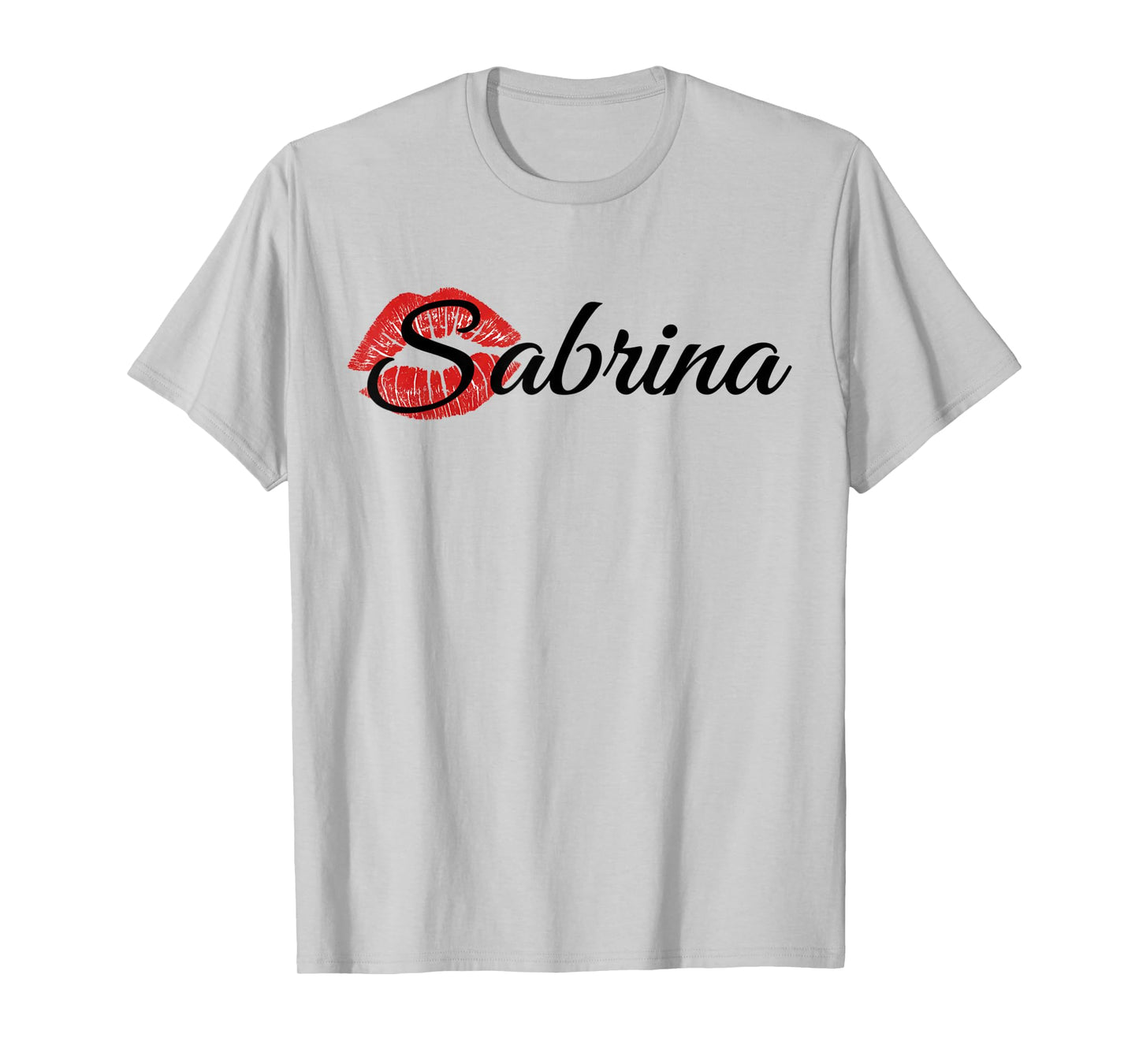 Sabrina Retro Lips Tee Bold Name Birthday T-Shirt