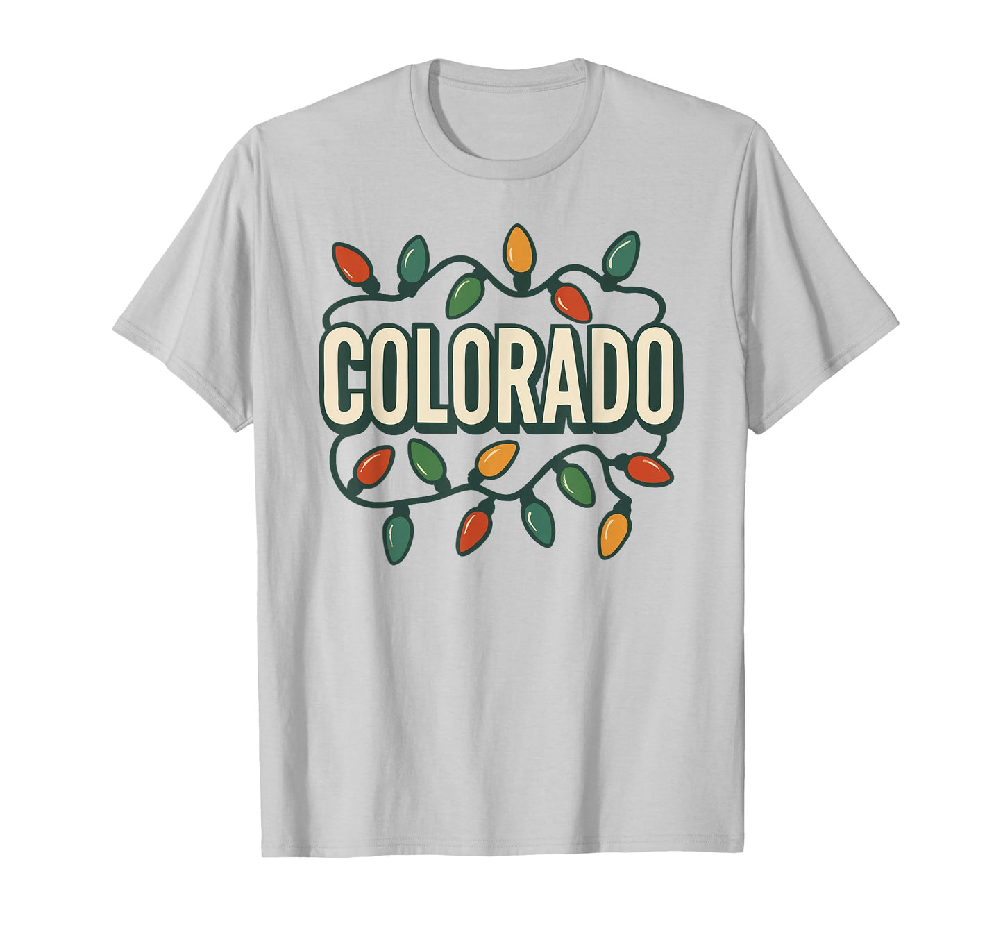 Colorado Christmas Lights Holiday Colorado State Pride T-Shirt