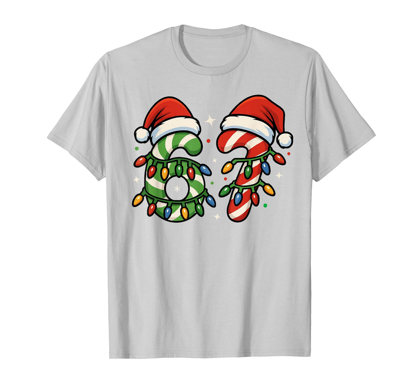 Six Seven Christmas Meme Matching 6 7 Kids Men Funny Holiday T-Shirt