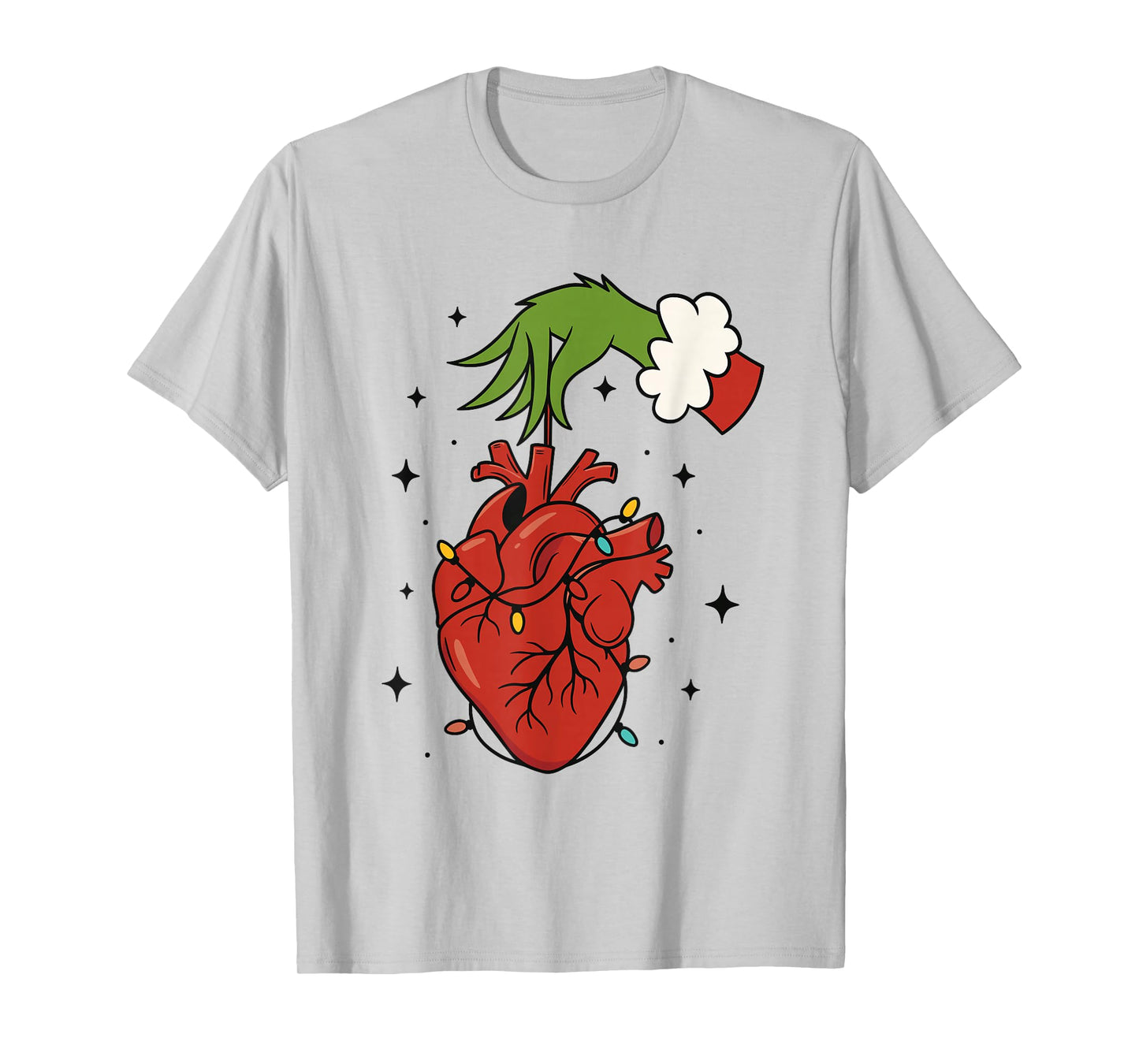 Cardiology Nurse Christmas, Cardiac Nurse Christmas Crew T-Shirt