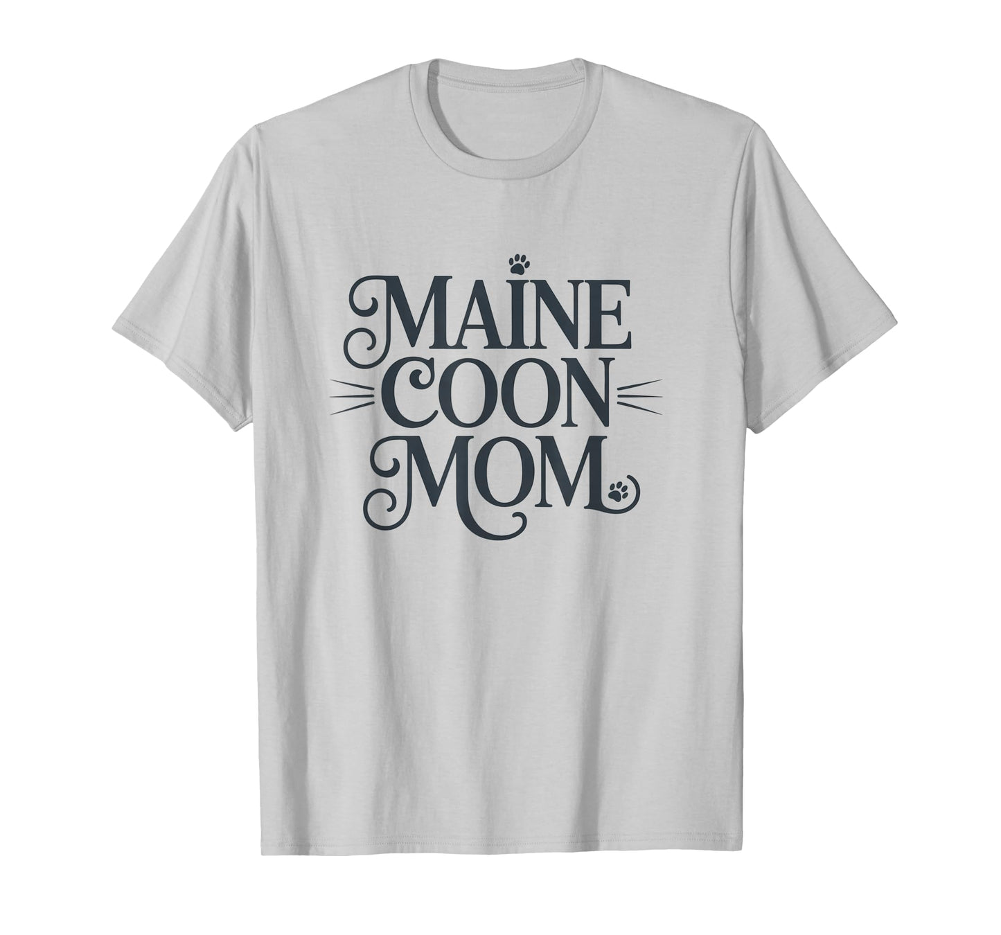 Minimalist Maine Coon Cat Mom Design for Cat Enthusiasts T-Shirt