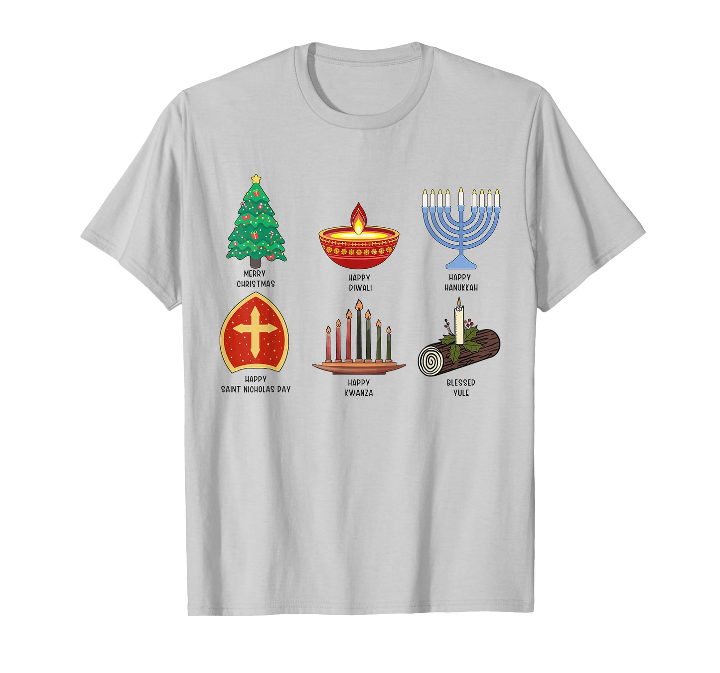 Happy Holidays Around The World Multicultural Celebration T-Shirt
