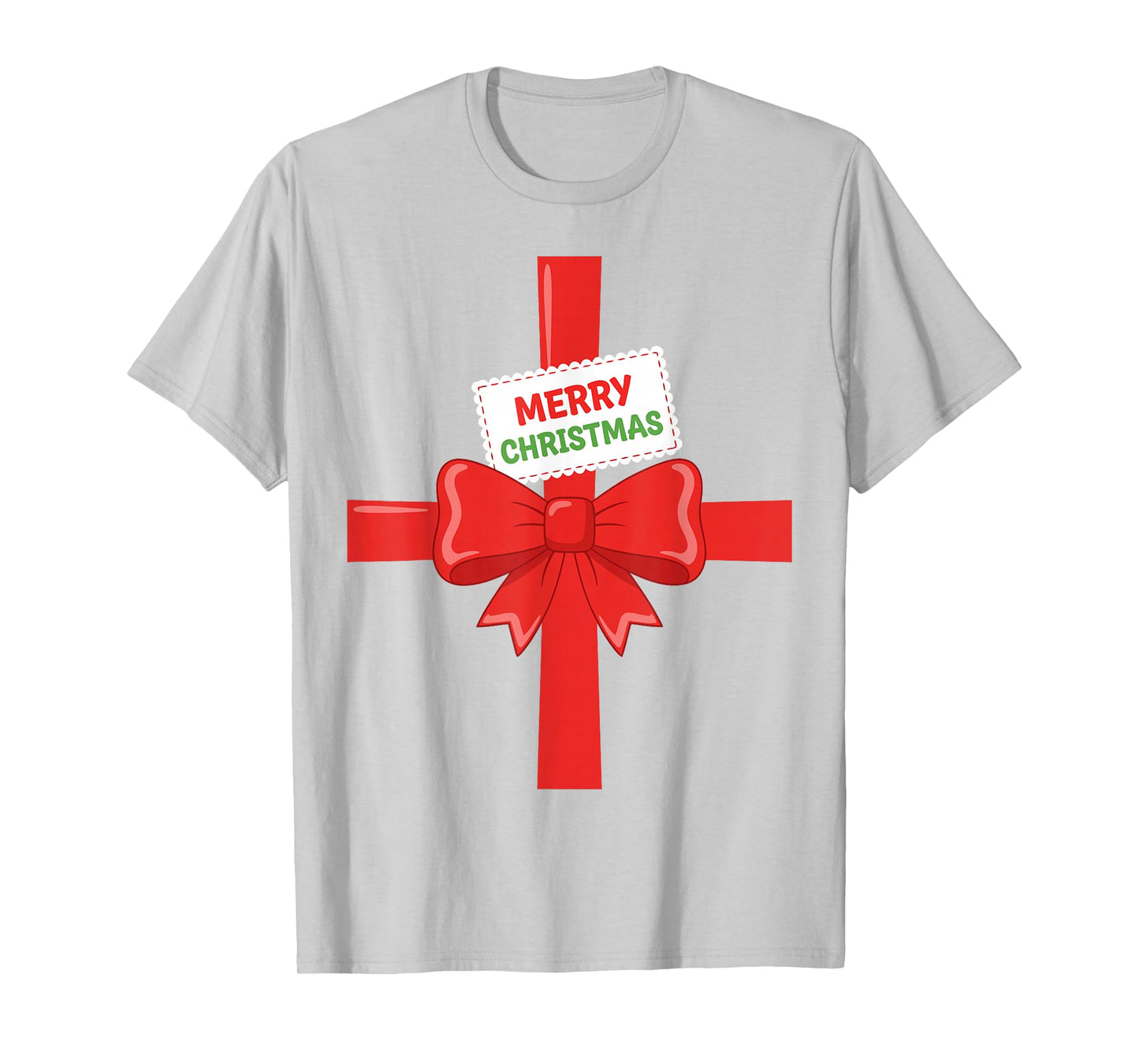 Funny Christmas Bow Present Xmas Costume Kids Men Women T-Shirt