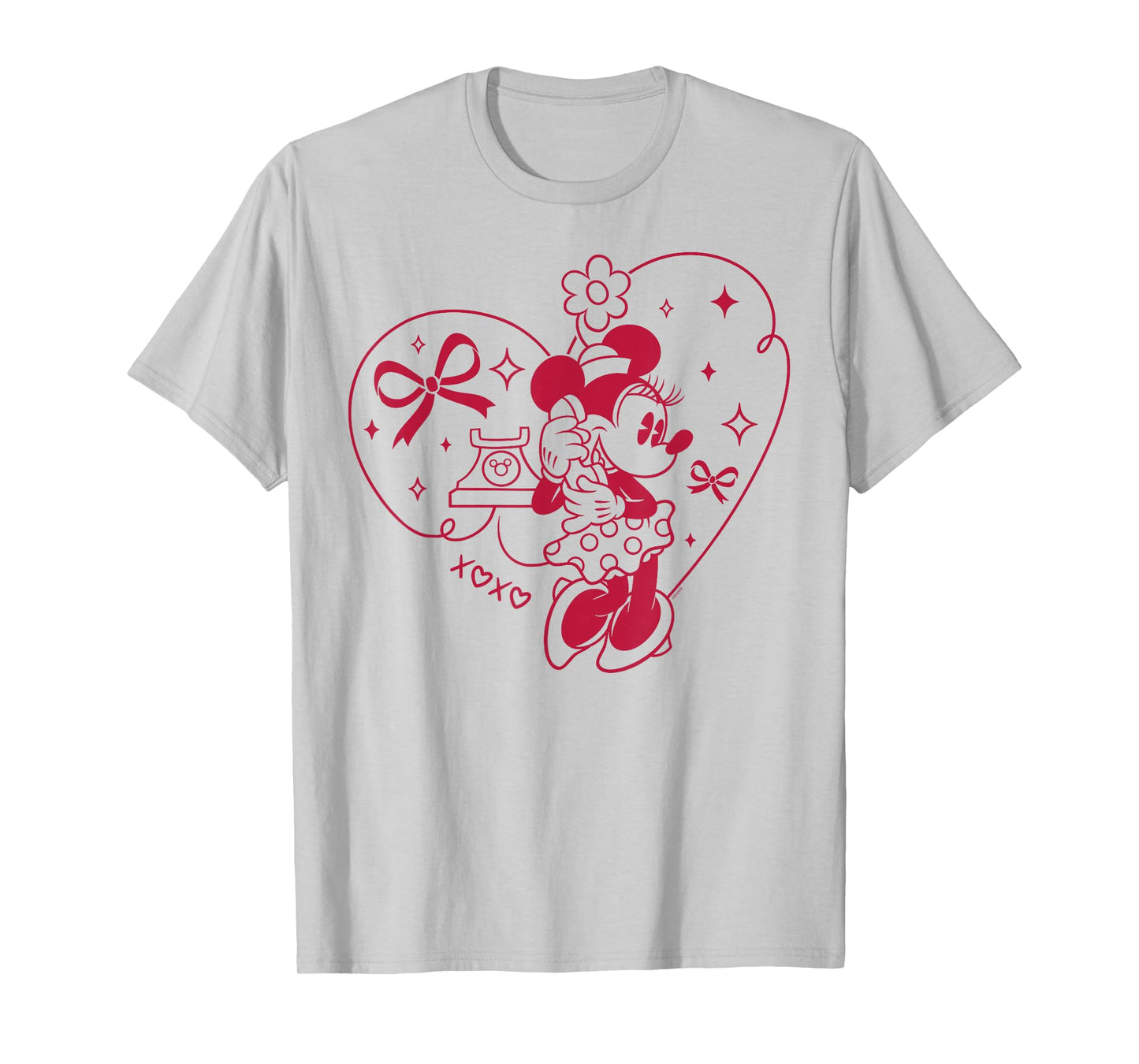 Disney Minnie Mouse XOXO Heart Coquette Valentine's Day T-Shirt