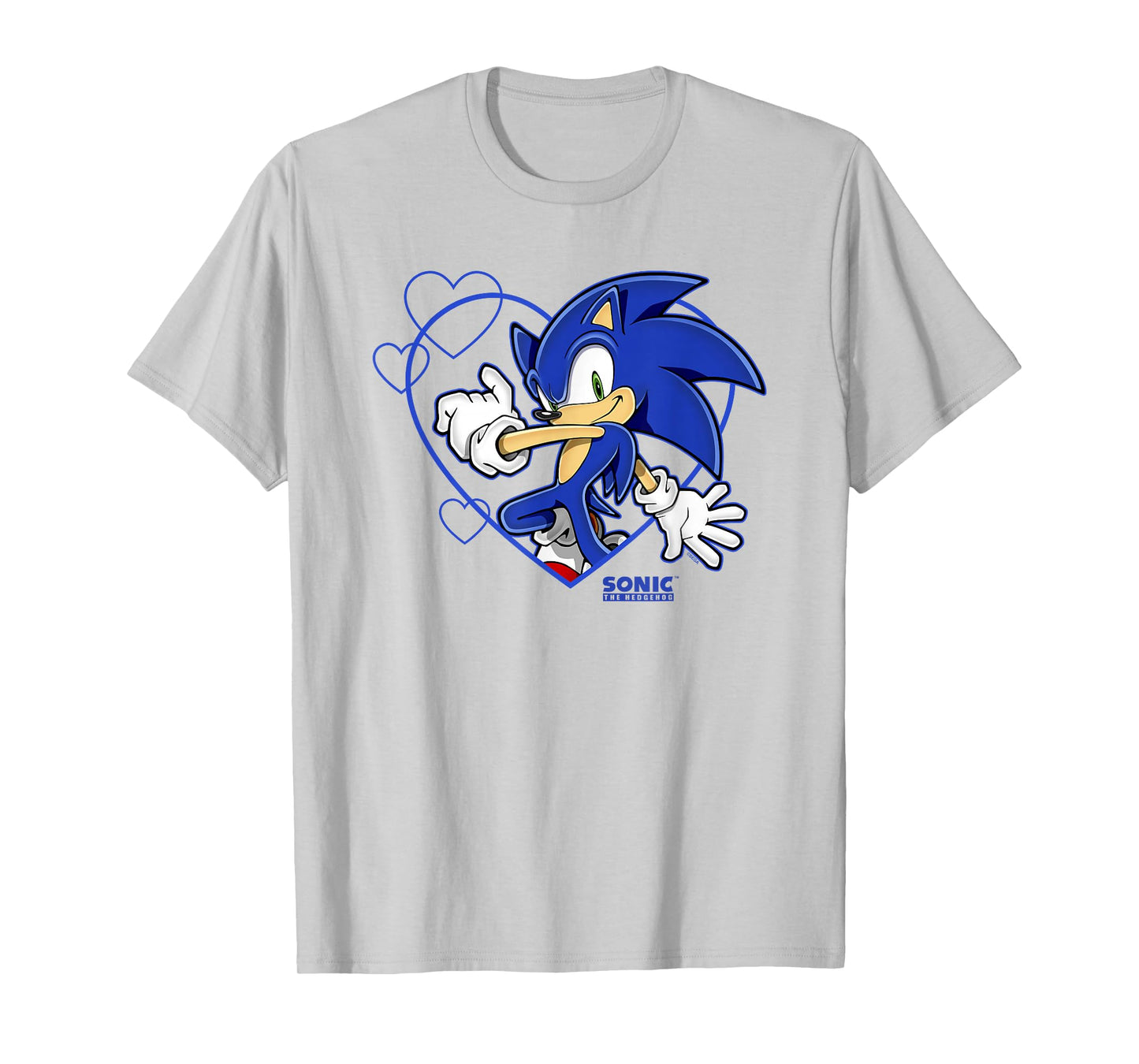Sonic The Hedgehog Valentine's Day Sonic Heart Portrait T-Shirt