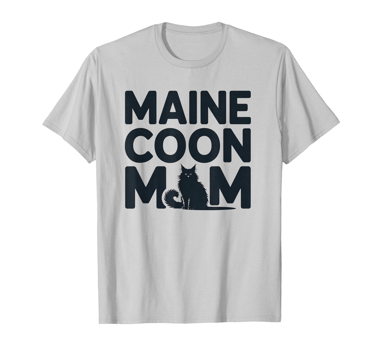 Minimalist Maine Coon Cat Mom Design for Cats Lover T-Shirt
