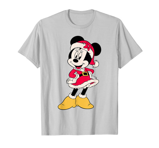 Disney Minnie Mouse Christmas Cute Mrs. Claus Costume T-Shirt
