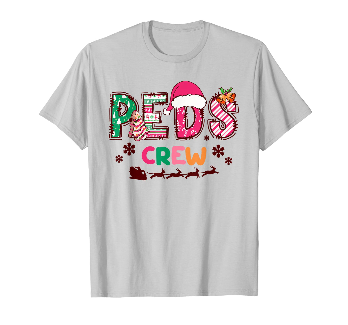 Peds Crew Christmas Pediatric Nurse Team T-Shirt