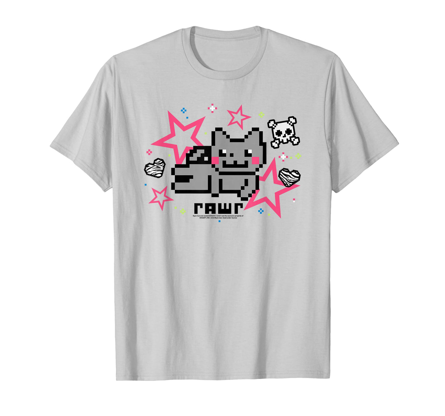 Nyan Cat Rawr Pink Scene Collage Internet Meme Funny Kitty T-Shirt