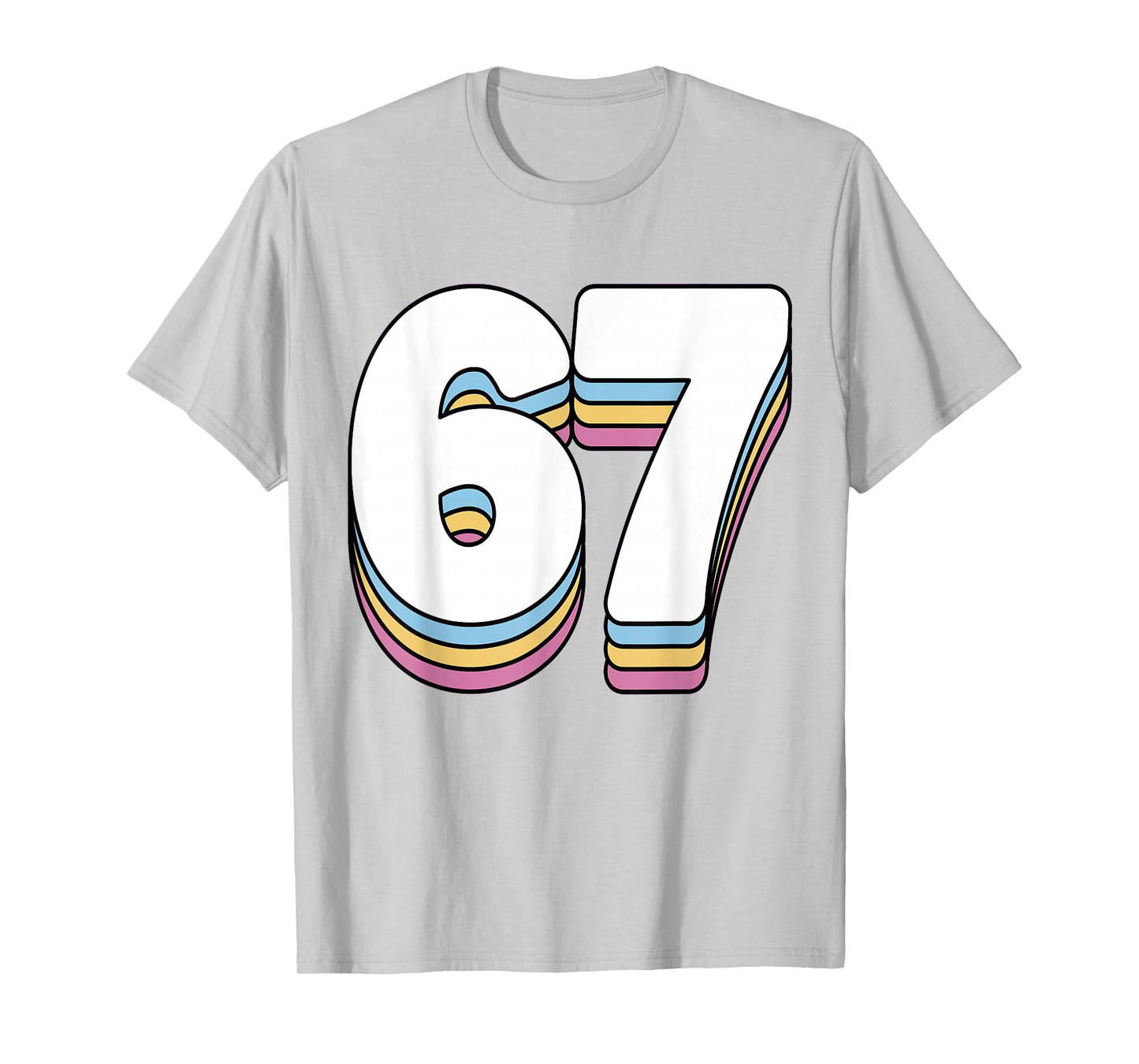 Funny 6 7 Meme Six Seven Gen Alpha Slang 67 T-Shirt